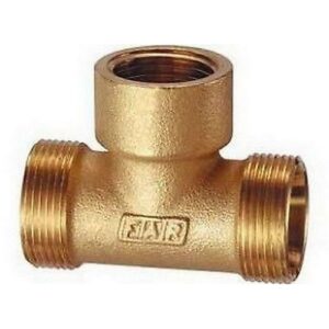 5450 12G18 RACCORDO A 'T' 2 MONOCONI F 1/2' X 18 GOMMA GIALLO FAR - immagine 1