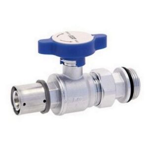 59493201 VALVOLA CROMATA A SFERA 1' M  PF Ø 32X3 MAN.BLU ATT.COLLETTORI FAR