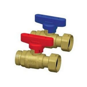 3034 34R VALVOLA A SFERA GIALLA 3/4' M-F CON CALOTTA MOBILE E MANIGLIA ROSSA FAR - immagine 1