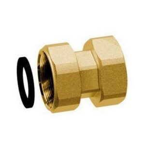 8311 3412 RACCORDO DI GIUNZIONE GIALLO 3/4' X 1/2' F-F CON CALOTTA MOBILE FAR - immagine 1