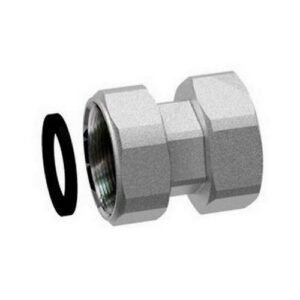 8321 3412 RACCORDO DI GIUNZIONE CROMATO 3/4' X 1/2' F-F CON CALOTTA MOBILE FAR - immagine 1