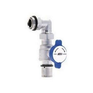 59513201 VALVOLA A SFERA CROM. ATT. PF Ø 32X3 C/CURVA TECNICA MOB. MAN.BLU FAR - immagine 1