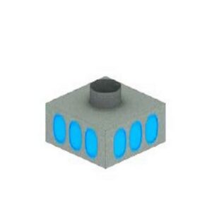 30100070 CASSETTA DI RIPRESA " MOD.A" 400X400X110   prefori Ø 150 TECNOSYSTEMI - immagine 1