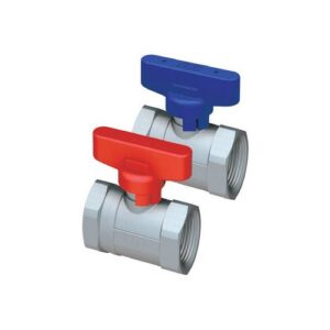 3036 34BC VALVOLA A SFERA CROMATA 3/4' F-F DN15 CON MANIGLIA BLU FAR - immagine 1