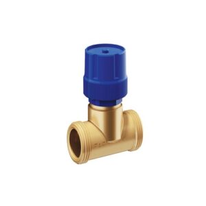 3087 34 VALVOLA DI ARRESTO A PISTONE 2 VIE GIALLA  3/4' MASCHIO FAR - immagine 1