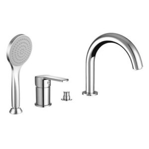 32180CR Monocomando bordo vasca quattro fori con deviatore e bocca PORTA E BINI