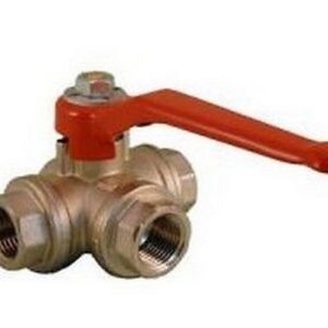 09TV008 Valvola a tre vie a passaggio ridotto a "T" F x F x F 1/4" RASTELLI