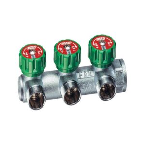 3851 34 COLLETTORE  3 VIE 'MULTIFAR' RAME INGRESSO 3/4' FEMMINA FAR - immagine 1