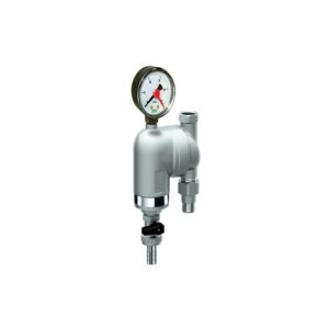 39A6 1 FILTRO CROMATO CON ATTACCHI ORIENTABILI 1' ATT M-F 300µm CON DI MANOMETRO FAR - immagine 1