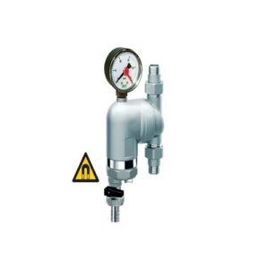 39M4 12 FILTRO CROMATO C/ATT. ORIENTABILI 1/2' ATT. M-M 300µm CON DI MAGNETE E MANOMETRO FAR - immagine 1