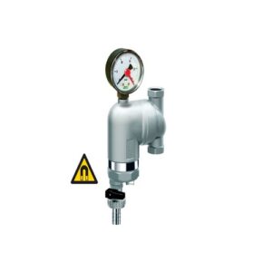 39M8 34 FILTRO CROMATO C/ATT. ORIENTABILI 3/4' ATT. F-F 300µm CON DI MAGNETE E MANOMETRO FAR - immagine 1