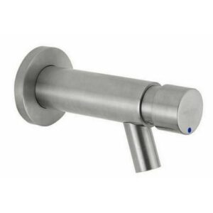 08400 Rubinetto temporizzato lavabo a parete serie INOX con comando IDRAL