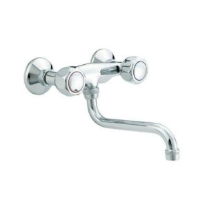 015986 Miscelatore a parete per lavello, con canna girevole inferiore  IDRAL
