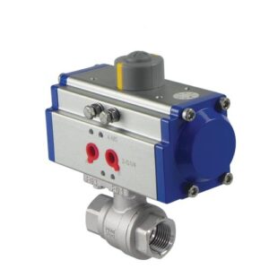 466220607 Valvola a sfera inox FF e attuatore pneumatico rotante 2" IVR