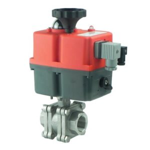466330509 Valvola a sfera 3p inox FF e attuatore elettrico 3" + S140 IVR