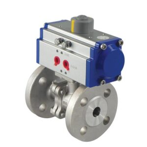 466425617 Valvola sfera due pezzi inox attacchi flangiati con attuatore DN 65 IVR