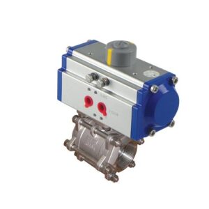 466510604 Valvola a sfera 3 pezzi inox FFF + attuatori rotanti DN 1" IVR - immagine 1