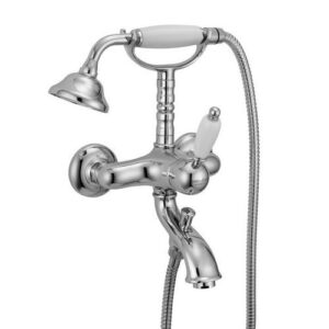 50400CR Monocomando vasca esterno con kit doccia leva bianca PORTA E BINI - immagine 1