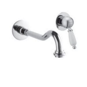 50425CR Monocomando lavabo a muro due parti L 200 mm leva bianca PORTA E BINI - immagine 1