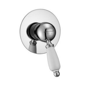 50433CR Monocomando doccia incasso piastra slim leva bianca PORTA E BINI - immagine 1