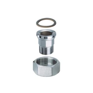 8344 341 BOCCHETTONE CROMATO 1' F X 3/4' M CON VALVOLA DI RITEGNO FAR - immagine 1