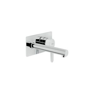 AB87198/1CR RUBINETTO MONOCOMANDO LAVABO INCASSO A PARETE CON PIASTRA BOCCA 200mm CROMO NOBILI