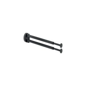 ACPL23/2XBM PORTA SALVIETTE DOPPIO ESTENSIBILE A SNODO PLUS NERO OPACO NOBILI