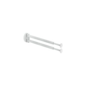 ACPL23/2XWM PORTA SALVIETTE DOPPIO ESTENSIBILE A SNODO PLUS BIANCO OPACO NOBILI