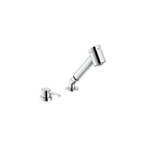 AQ93660CR RUBINETTO MONOCOMANDO PARRUCCHIERI CON CURVINO E DOCCETTA CROMO NOBILI