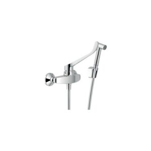 ASRD130/3CCR RUBINETTO MONOCOMANDO DOCCIA ESTERNA CON DOCCETTA NEW ROAD LEVA CLINICA CROMO NOBILI - immagine 1