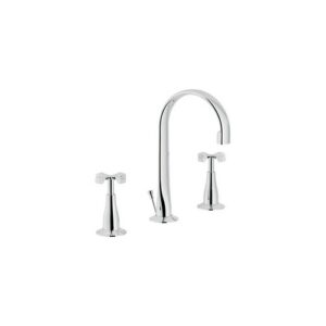 CP212/1CR BATTERIA LAVABO 3 FORI CANNA ALTA SC.1"1/4 CROMO NOBILI - immagine 1