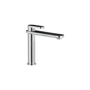 DS106158/2TNI RUBINETTO MONOCOMANDO LAVABO CART.Ø28 SCARICO AUTOMATICO PUSH  FENIX NERO NOBILI - immagine 1