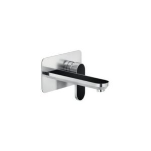 DS106198/1TNI RUBINETTO MONOCOMANDO LAVABO INCASSO A PARETE BOCCA 200MM  FENIX NERO NOBILI - immagine 1