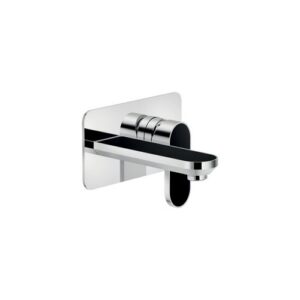 DS106198C02 RUBINETTO MONOCOMANDO LAVABO INCASSO A PARETE BOCCA 150MM  NERO NOBILI - immagine 1