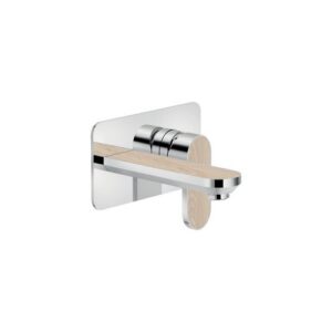 DS106198C10 RUBINETTO MONOCOMANDO LAVABO INCASSO A PARETE BOCCA 150MM LEGNO NOBILI - immagine 1