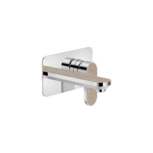 DS106198C11 RUBINETTO MONOCOMANDO LAVABO INCASSO A PARETE BOCCA 150MM LEGNO NOBILI - immagine 1