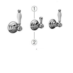 DV00694 vasca Incasso 2 uscite con vitoni ceramici 90°  DOLCEVITA FRISONE - immagine 1