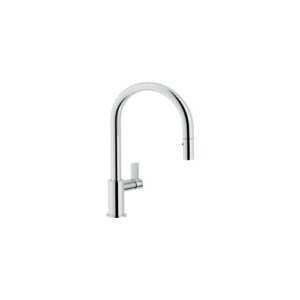 FL96137CR RUBINETTO MISCELATORE LAVELLO CARTUCCIA Ø28 DOCCIA ESTRAIBILE 2GETTI FLAG CROMO NOBILI - immagine 1