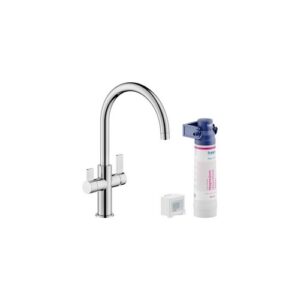 FL96824/3VBCR RUBINETTO MISCELATORE LAVELLO BICOMANDO ACQUA FILTRATA CONTALITRI FLAG CROMO NOBILI - immagine 1