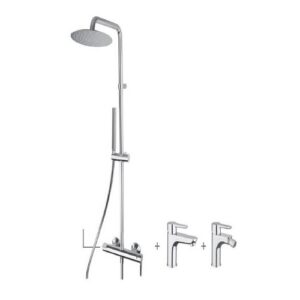 HPE262684HP040851 kit colonna doccia H 92 lavabo e bidet con scarico FRISONE