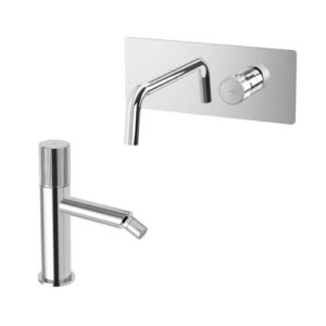 JO12 Set lavabo incasso acciaio inox 12,3cm bidet cromato JO PAFFONI