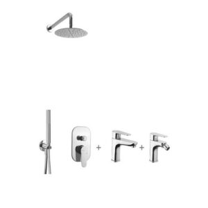 JO143517260484040851 Kit incasso,set presa acqua, braccio soffione, lavabo e bidet scar.S&O JOY FRISONE - immagine 1