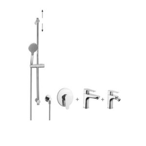 JO1500PM042420000551 kit incasso c/saliscendi lavabo e bidet c/scar. aut- JOY FRISONE - immagine 1