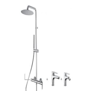 JOE252684JO000551 Kit colonna  h. 105, lavabo e bidet scarico automatico JOY FRISONE