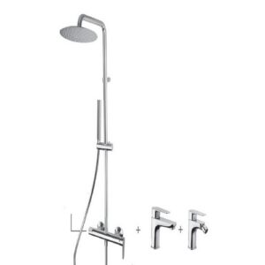 JOE262684JO000551 Kit colonna  h 91, lavabo e bidet scarico automatico JOY FRISONE