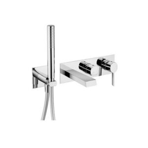 KECA41351 KIT ESTERNO INCASSO CON BOCCA EROGAZ. E DOCCIA CROMATO CARYNA FRISONE