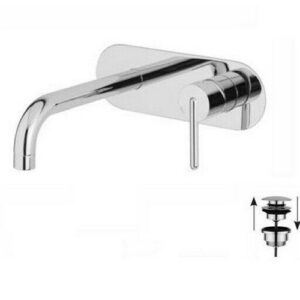 KERM064 Parte esterna monocomando lavabo incasso con scarico  RADIUS MIX FRISONE - immagine 1