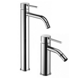 LIG04 Set lavabo prolungato e bidet cromato LIGHT PAFFONI