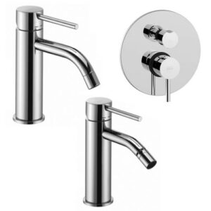 LIG08 Set lavabo bidet incasso doccia 2 uscite cromato LIGHT PAFFONI