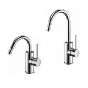 LIG17 Set lavabo e bidet canna a U cromato LIGHT PAFFONI - immagine 1